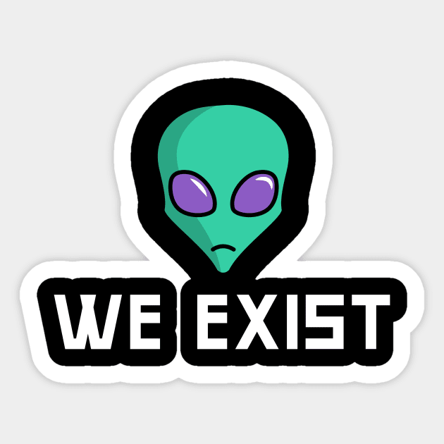 Aliens exist Sticker by Milon store